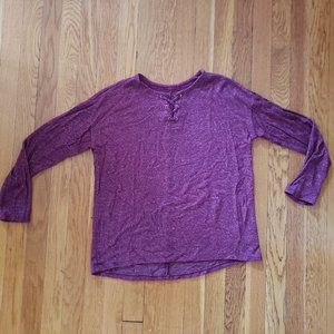 Justice Heathered Magenta Henley 10/12